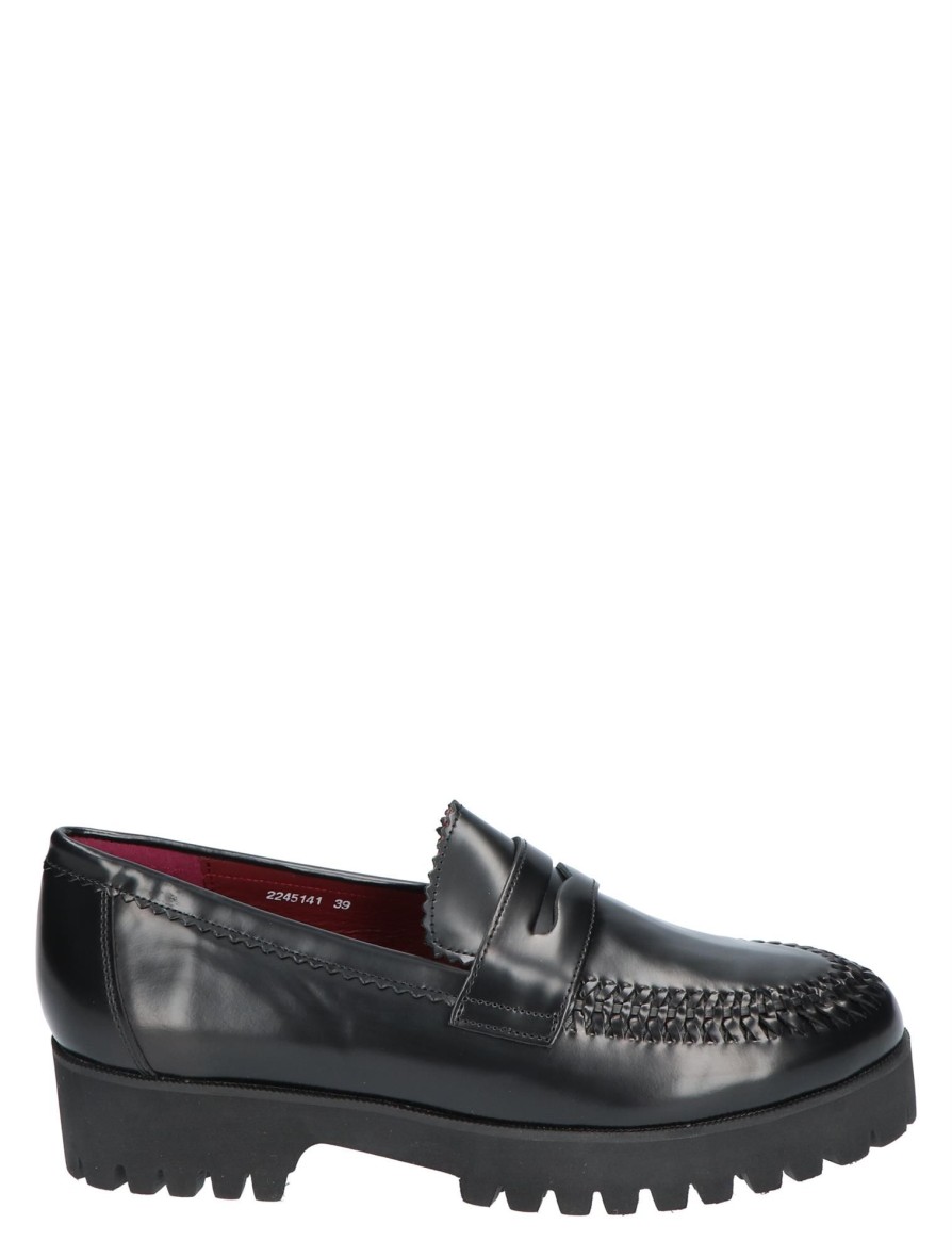 Dames Di Lauro Instapschoenen | Peronne Brushed Black Zwart