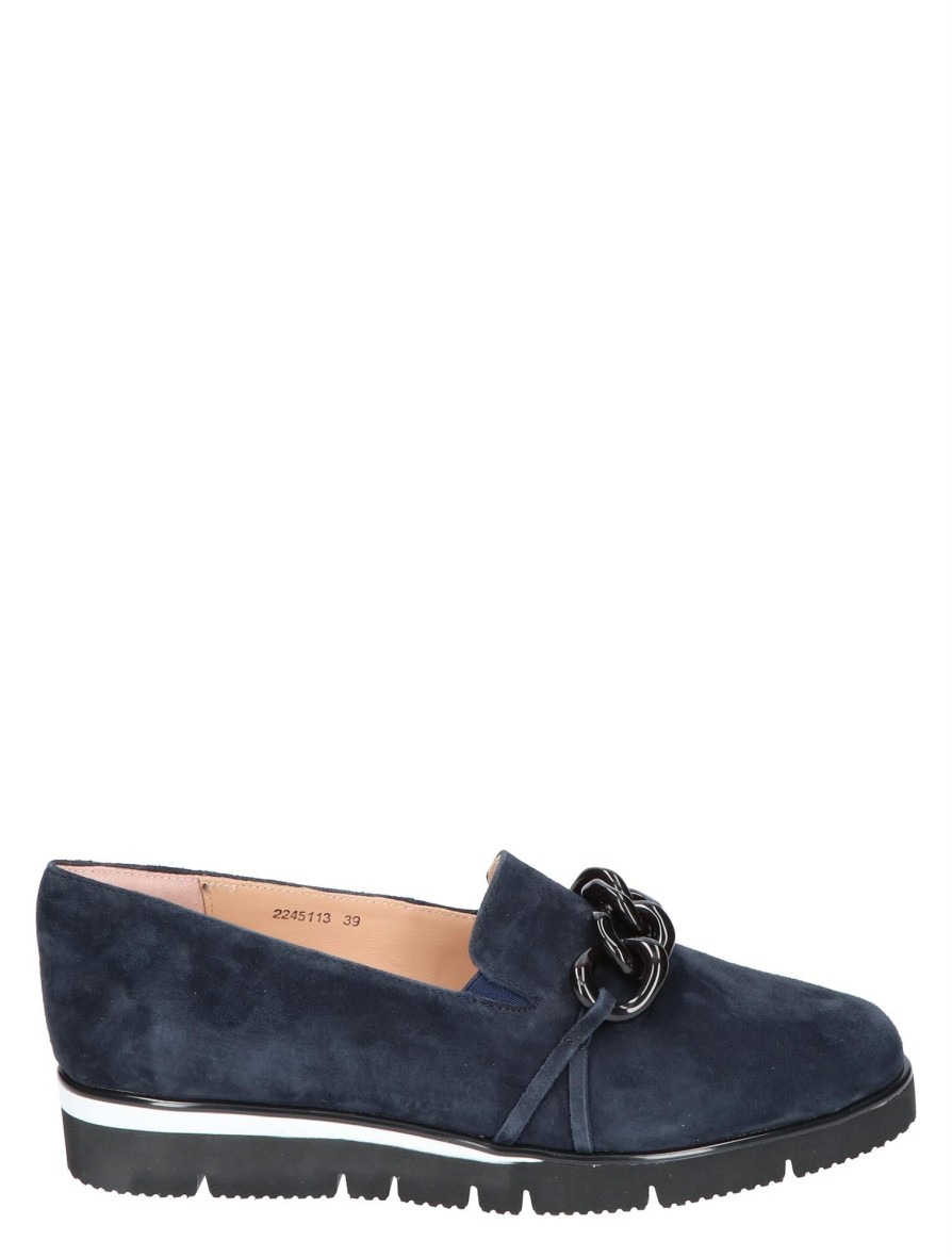 Dames Di Lauro Instapschoenen | Petri Dark Blue Blauw2